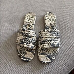 TKees Snake Print Sandals